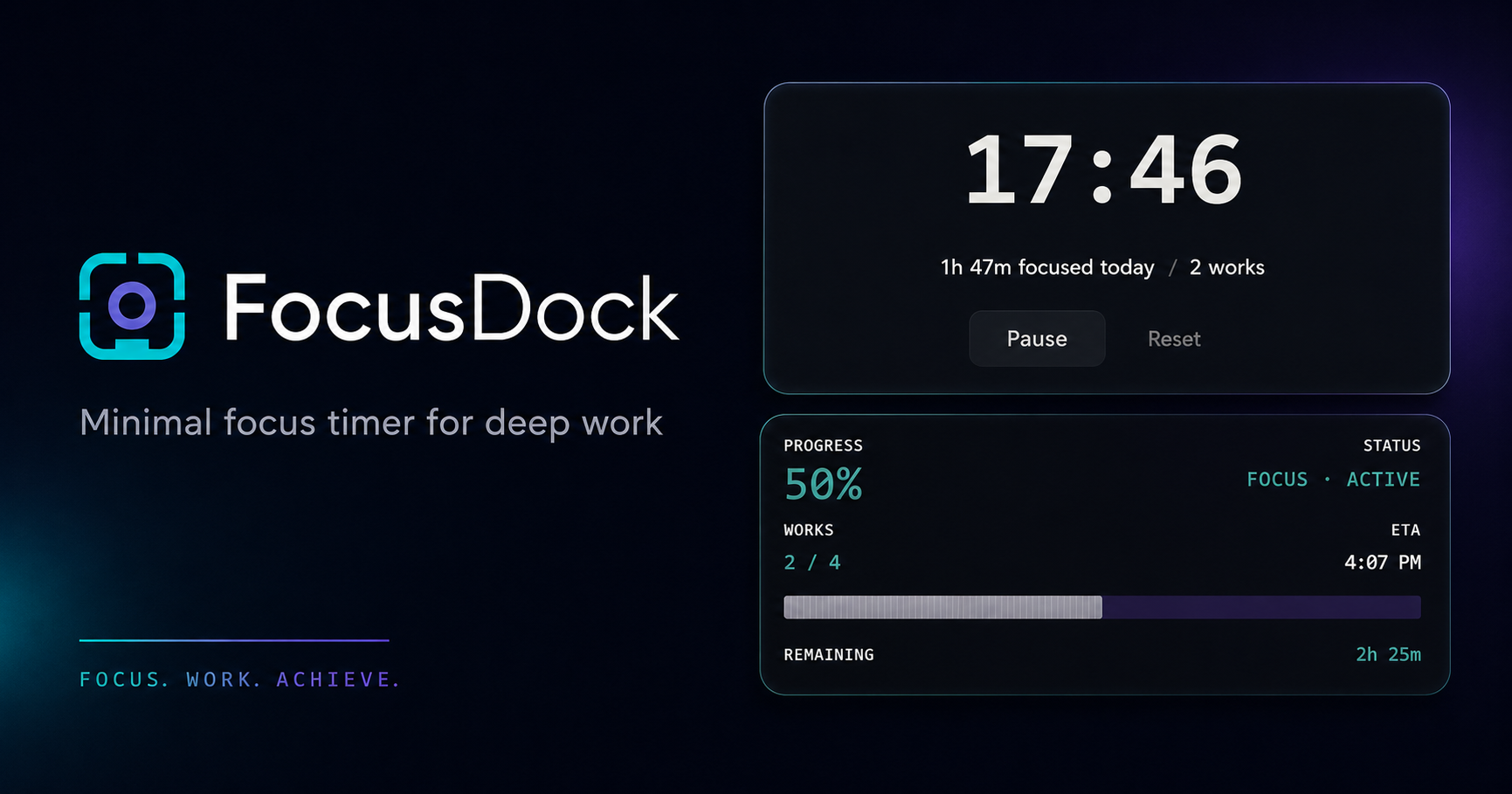 Add Focus Time FocusDock — Minimal Focus Timer